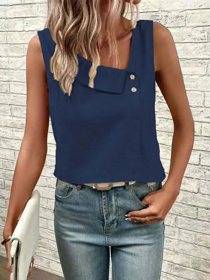 Lena | Elegant Button-Detail Tank Top