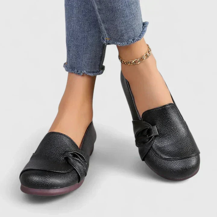 Charlene | Soft Bow-Detail Loafers