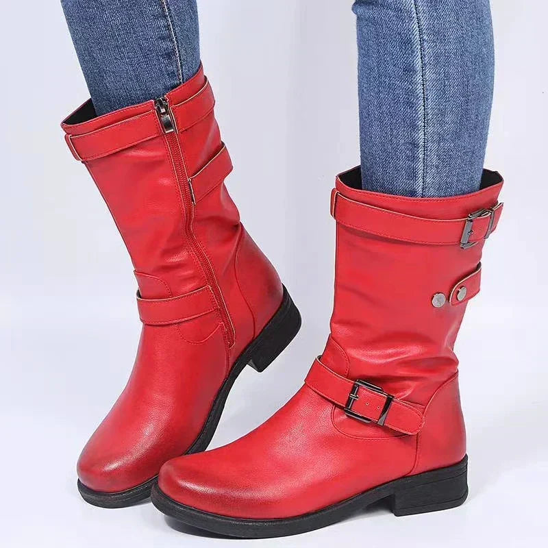 Romilly | Buckled Mid-Calf Comfort Boots