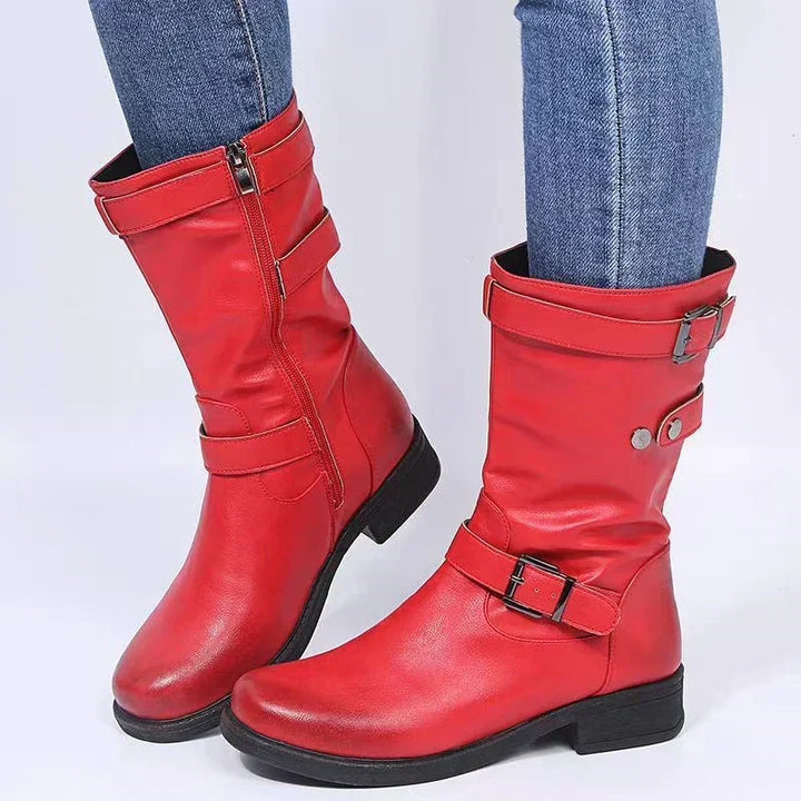 Romilly | Buckled Mid-Calf Comfort Boots