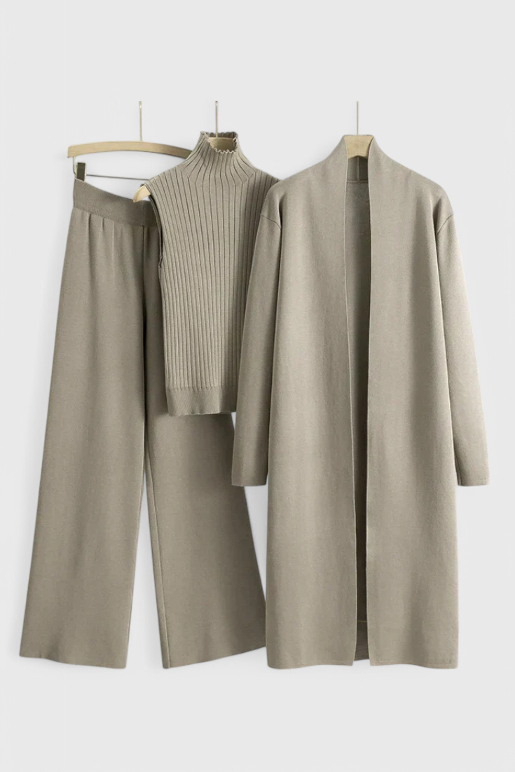 Camille | Refined Three-Piece Knit Set