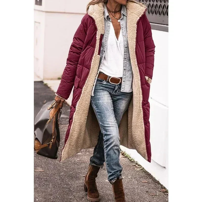 Cecile | Reversible Long Winter Coat