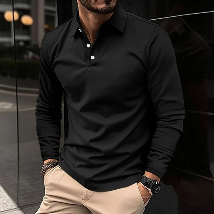 Roman | Smart Casual Long-Sleeved Polo Shirt