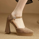 Lindsay | Elegant Platform Block Heel Pumps