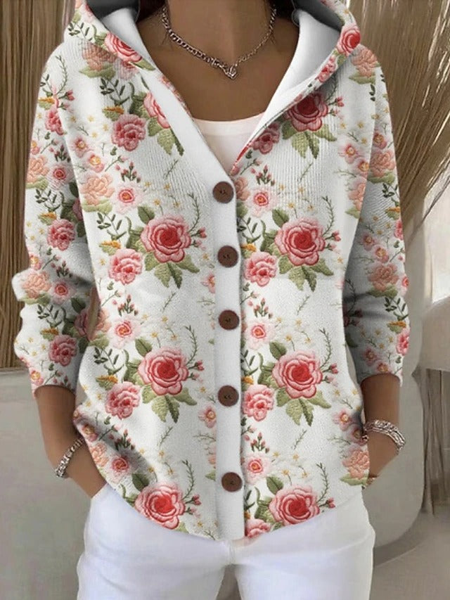 Deborah | Artful Hooded Shirt Jacket