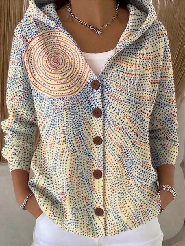 Deborah | Artful Hooded Shirt Jacket