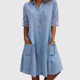 Pearl | Relaxed Collared Shirt Dress