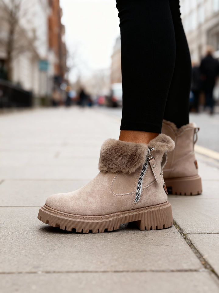 Lisette | Cozy Fur-Trimmed Winter Boots
