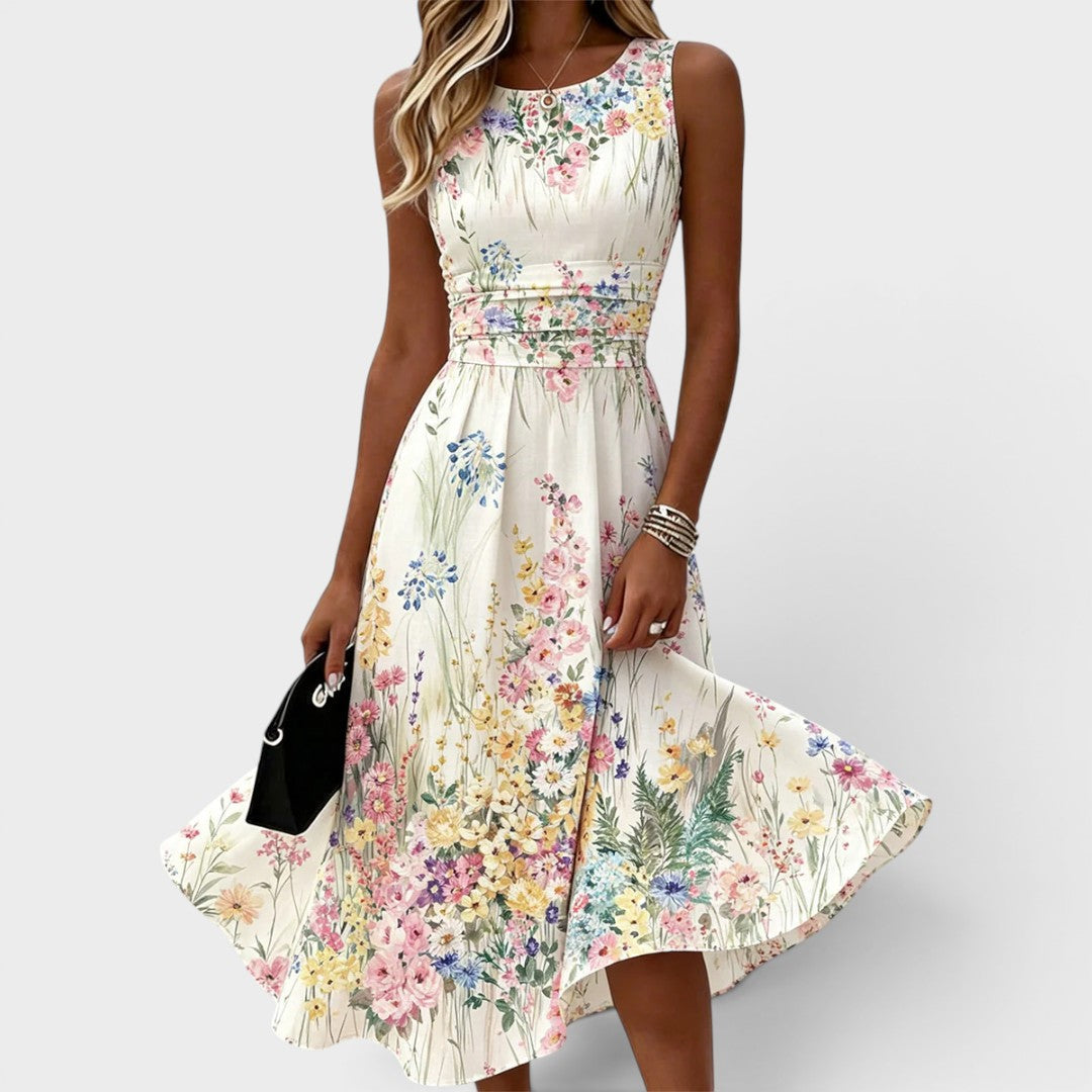 Margaret | Floral Midi Dress