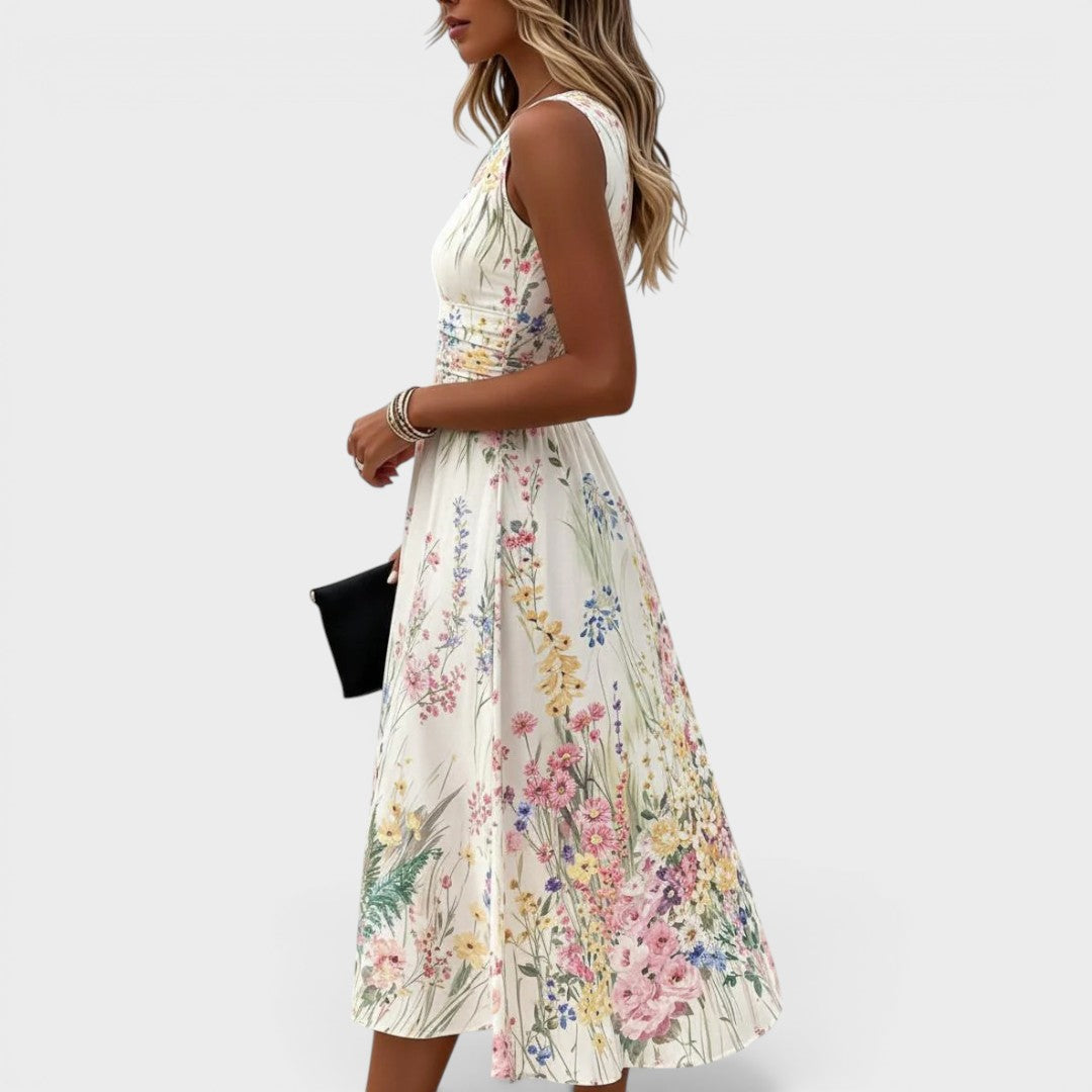 Margaret | Floral Midi Dress