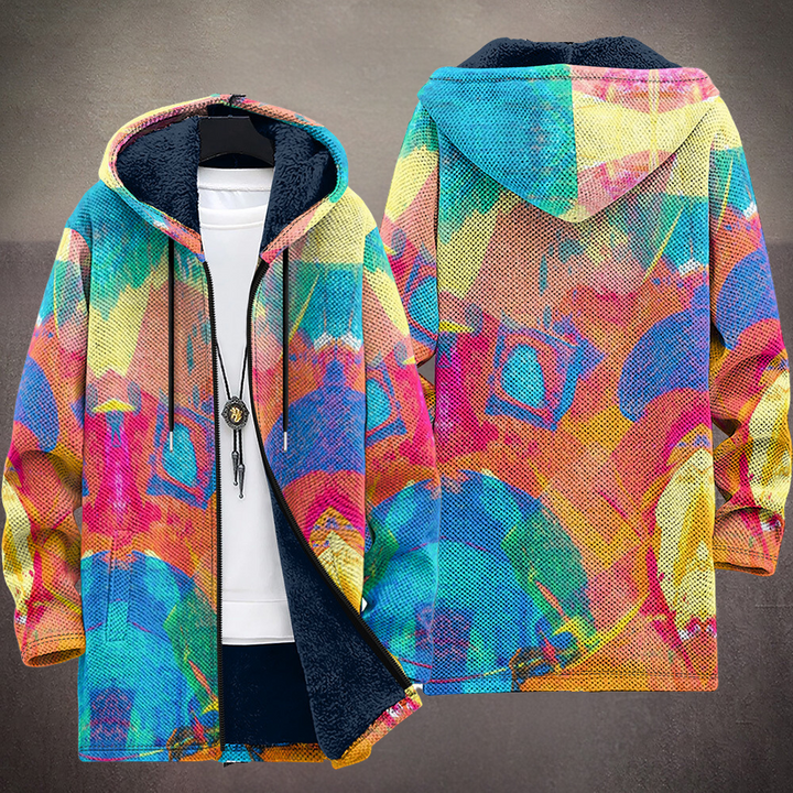 Marcus | Artful Hooded Cardigan