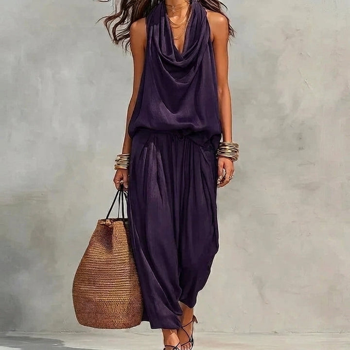 Emmeline | Draped Halter Two-Piece Set