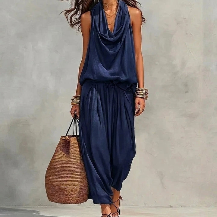 Estelle | Draped Halter Two-Piece Set