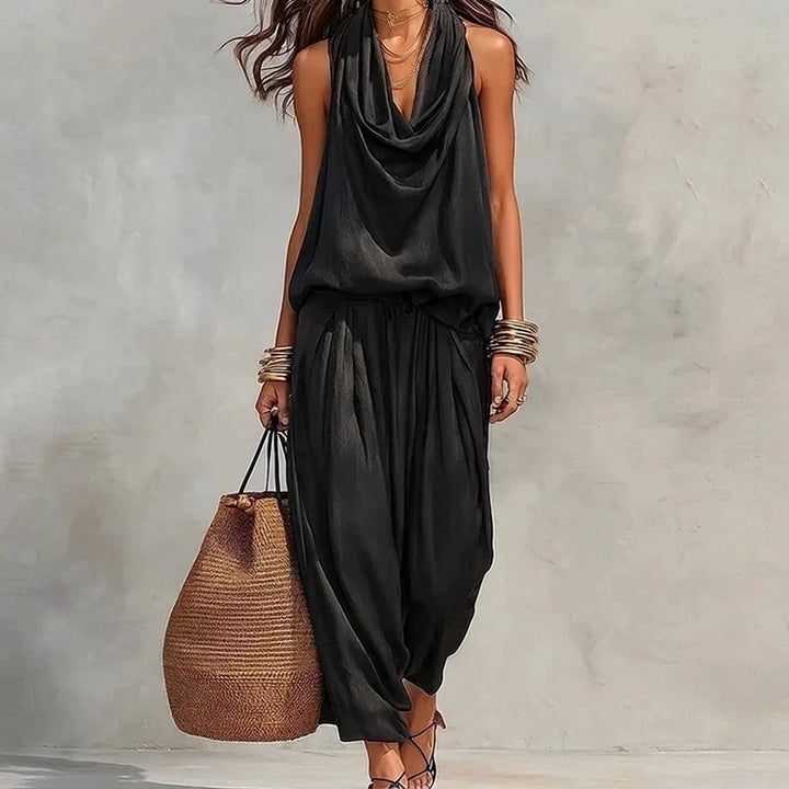 Emmeline | Draped Halter Two-Piece Set