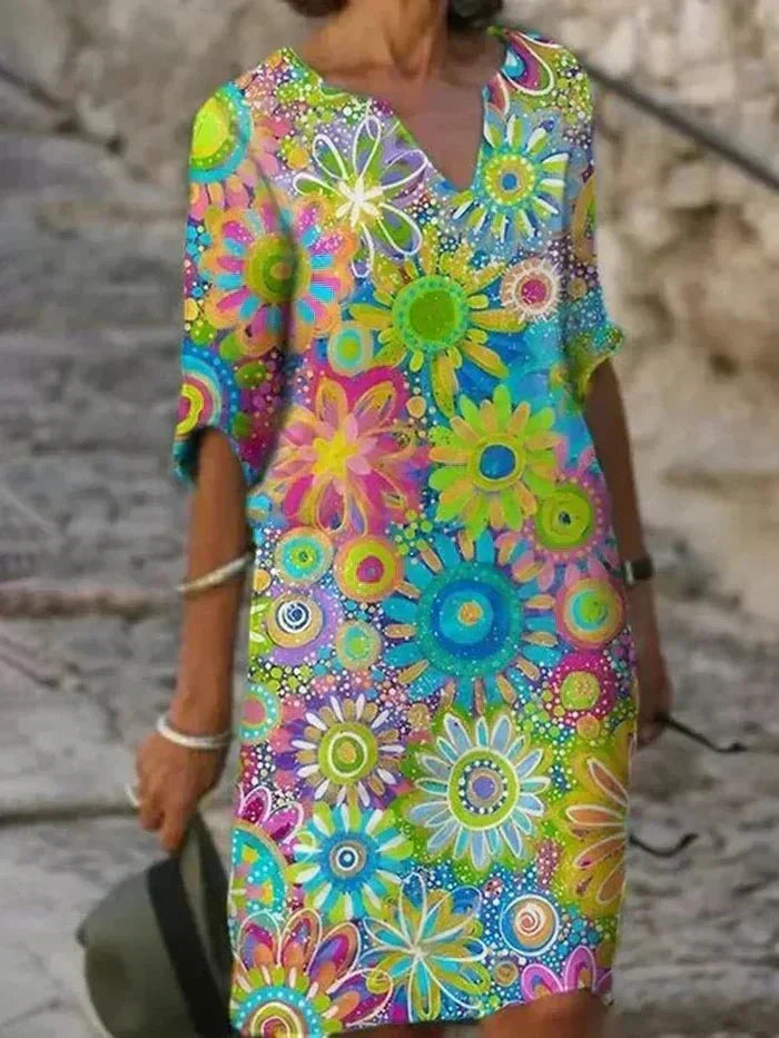 Della | Blooming Print Midi Dress