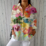 Adrienne | Painterly Floral Blouse