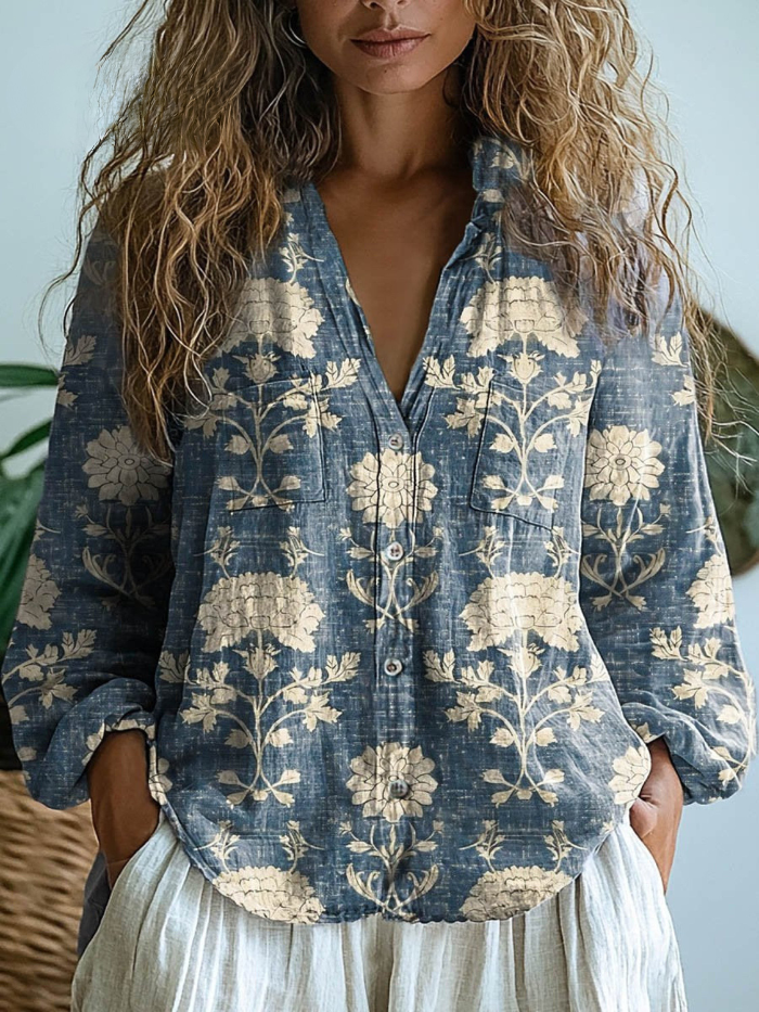 Esther | Botanical Print Blouse