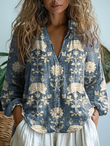 Esther | Botanical Print Blouse