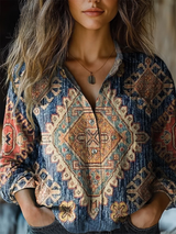 Tallulah | Bohemian Patterned Blouse
