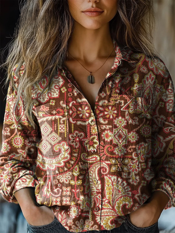 Pamela | Bohemian Paisley Blouse