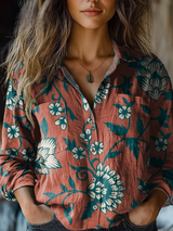 Cordelia | Floral-Print Buttoned Blouse