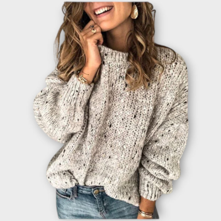 Aveline | Cozy Speckled Knit Sweater