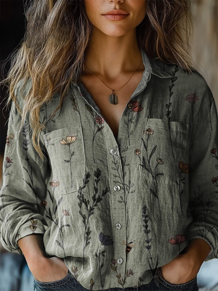 Delilah | Botanical Print Blouse