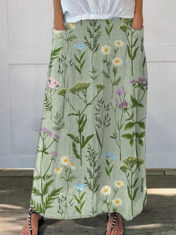 Hadley | Wildflower Print Pocket Skirt