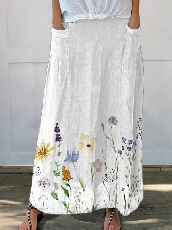 Rosabel | Floral Meadow Print Skirt