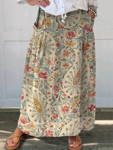 Adalyn | Vintage Floral Maxi Skirt