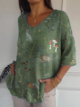 Flora | Woodland Print Relaxed Top
