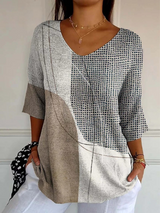 Diane | Colorblock Print Pullover