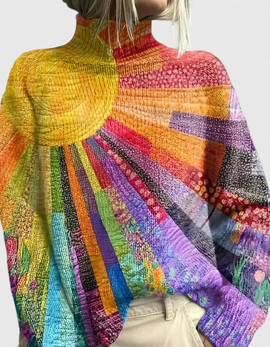 Rosetta | Artful Turtleneck Sweater