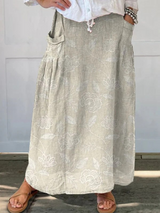 Marina | Floral Embroidered Maxi Skirt