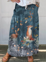 Marjorie | Enchanted Forest Print Pocket Skirt