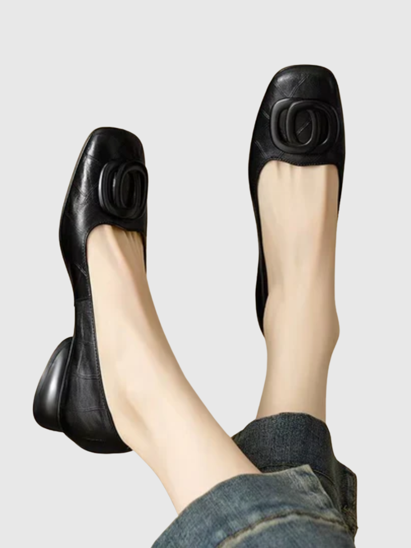 Blanche | Elegant Square-Toe Flats