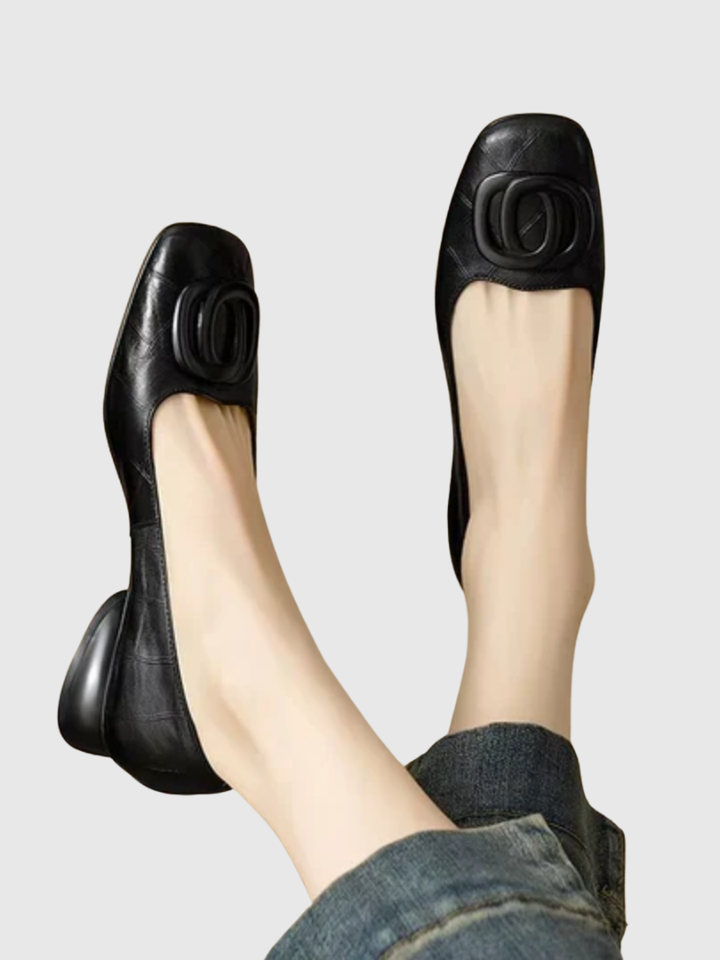 Blanche | Elegant Square-Toe Flats