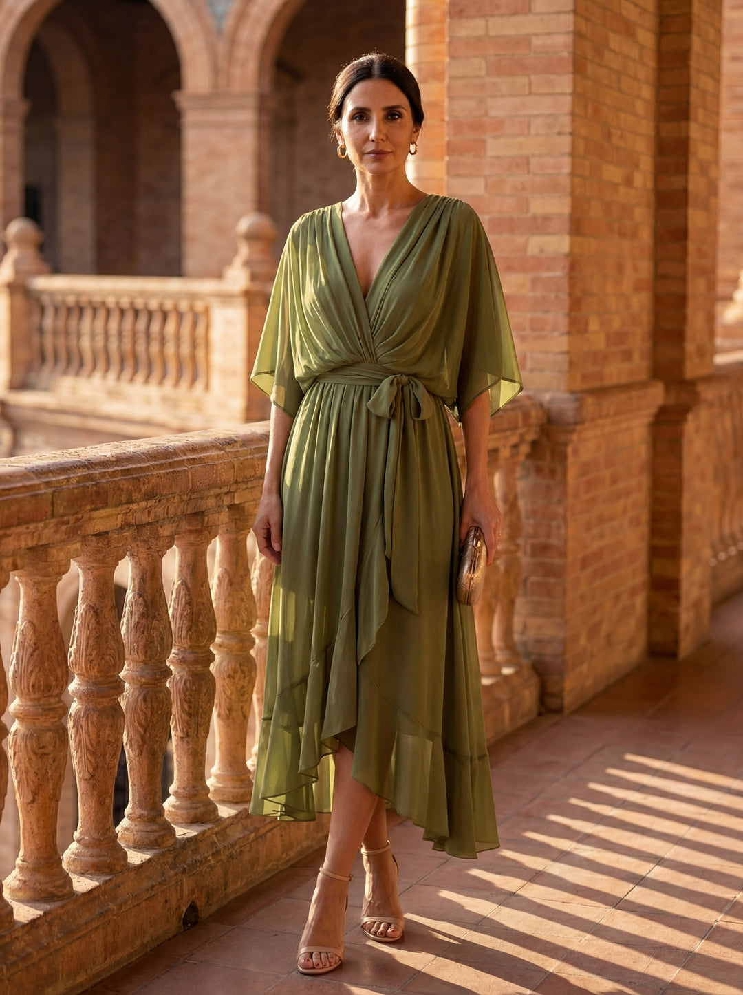 Delaney | Flowing V-Neck Midi Dress
