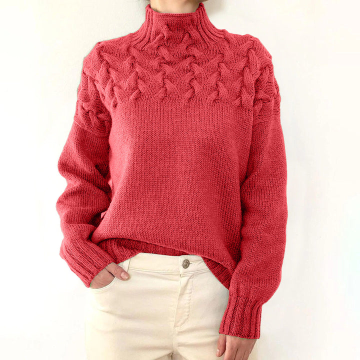 Rosaleen | Cable-Detail Turtleneck Sweater