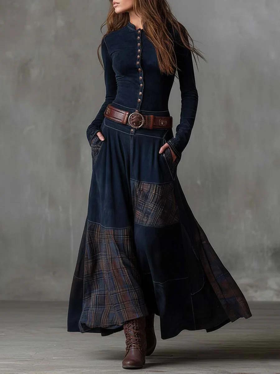 Louisa | Vintage Buttoned Maxi Dress