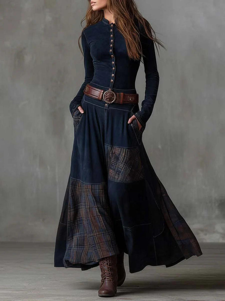 Louisa | Vintage Buttoned Maxi Dress
