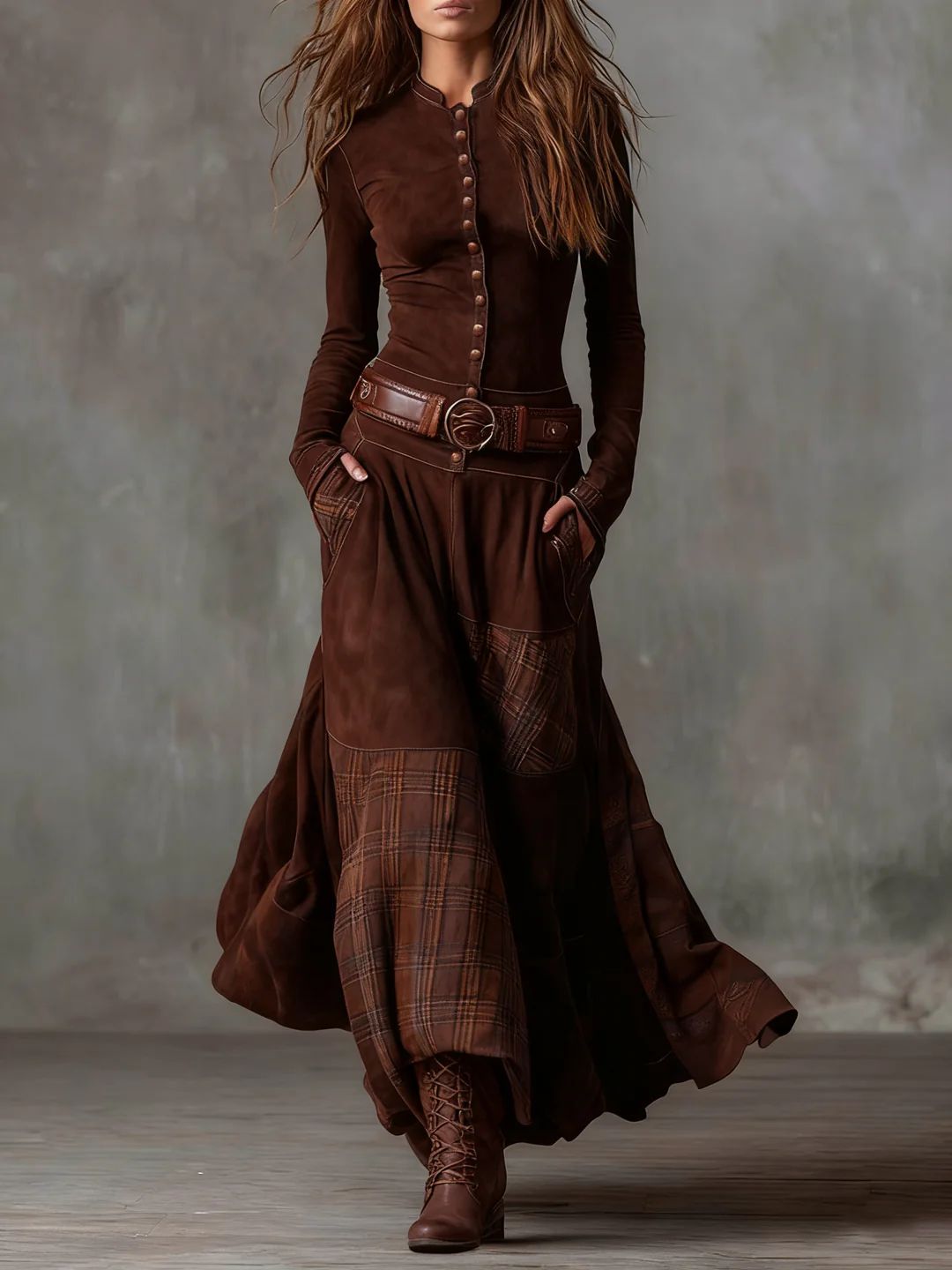 Louisa | Vintage Buttoned Maxi Dress