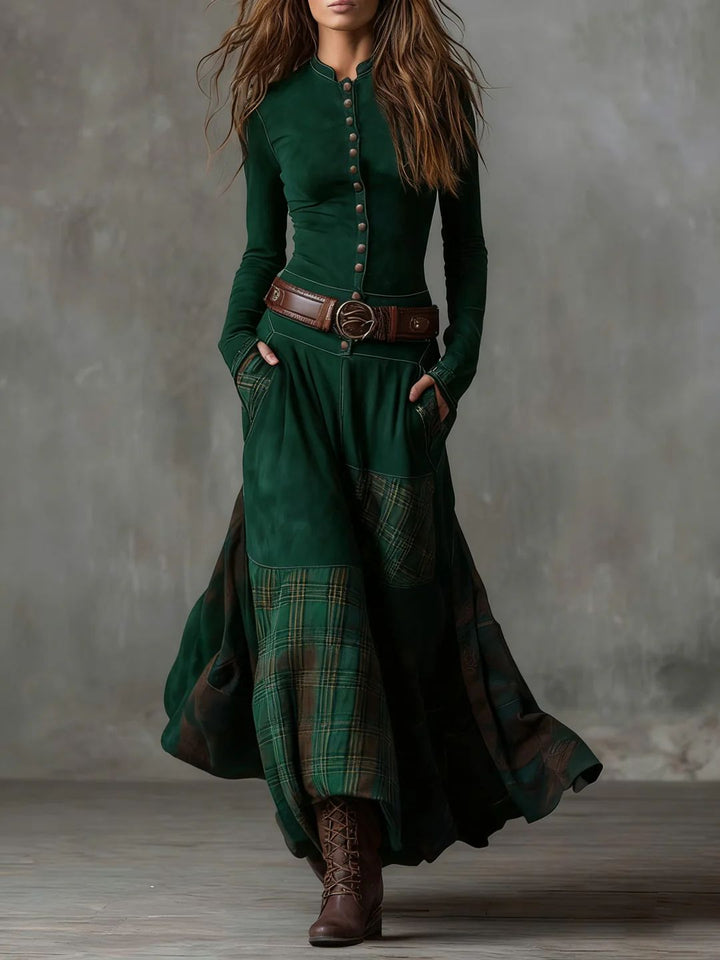 Louisa | Vintage Buttoned Maxi Dress