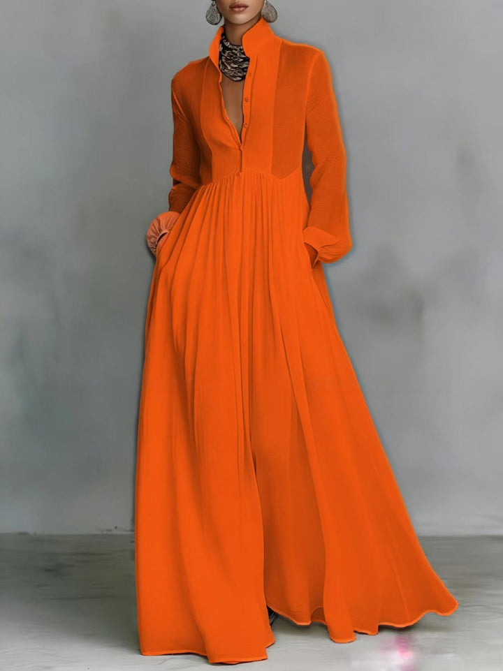 Astrid | Flowing Button-Front Maxi Dress