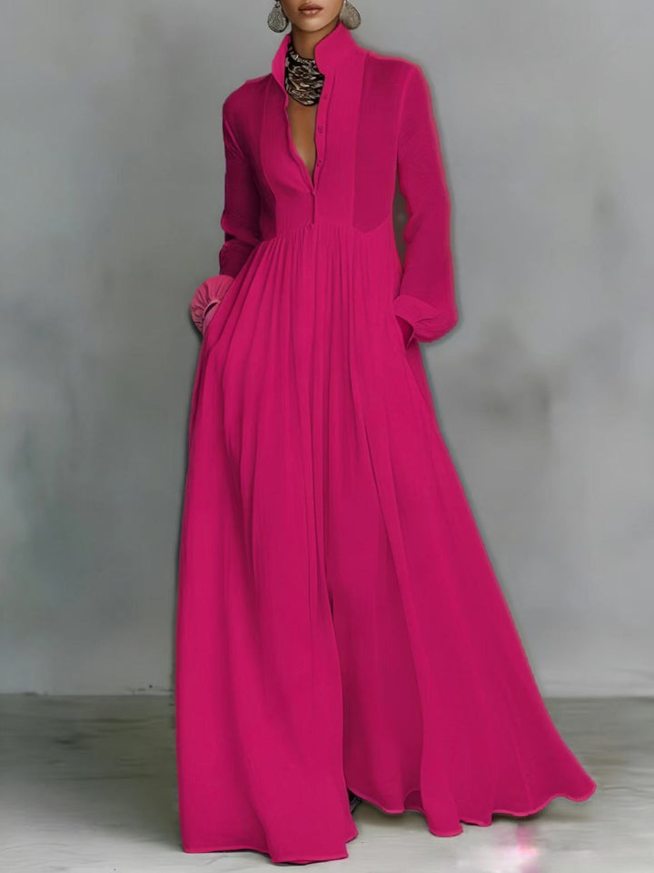 Astrid | Flowing Button-Front Maxi Dress