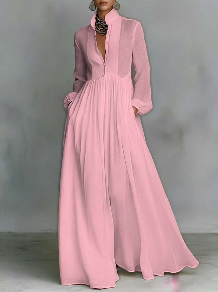 Astrid | Flowing Button-Front Maxi Dress