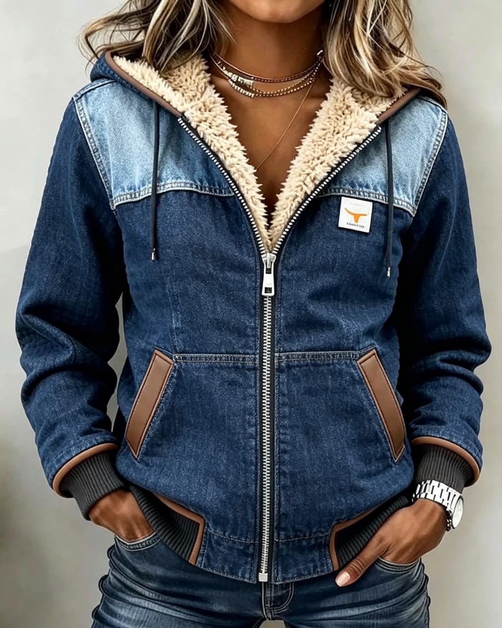Kendra | Plush-Lined Hooded Zip-Up Jacket