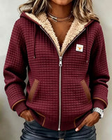 Dahlia | Cozy Textured Zip-Up Hooded Jacket