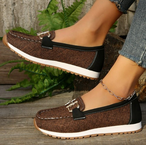 Claudia | Buckle-Detail Slip-On Loafers