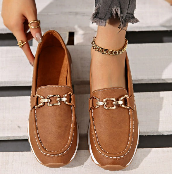 Charlotte | Chain-Detail Comfort Loafers
